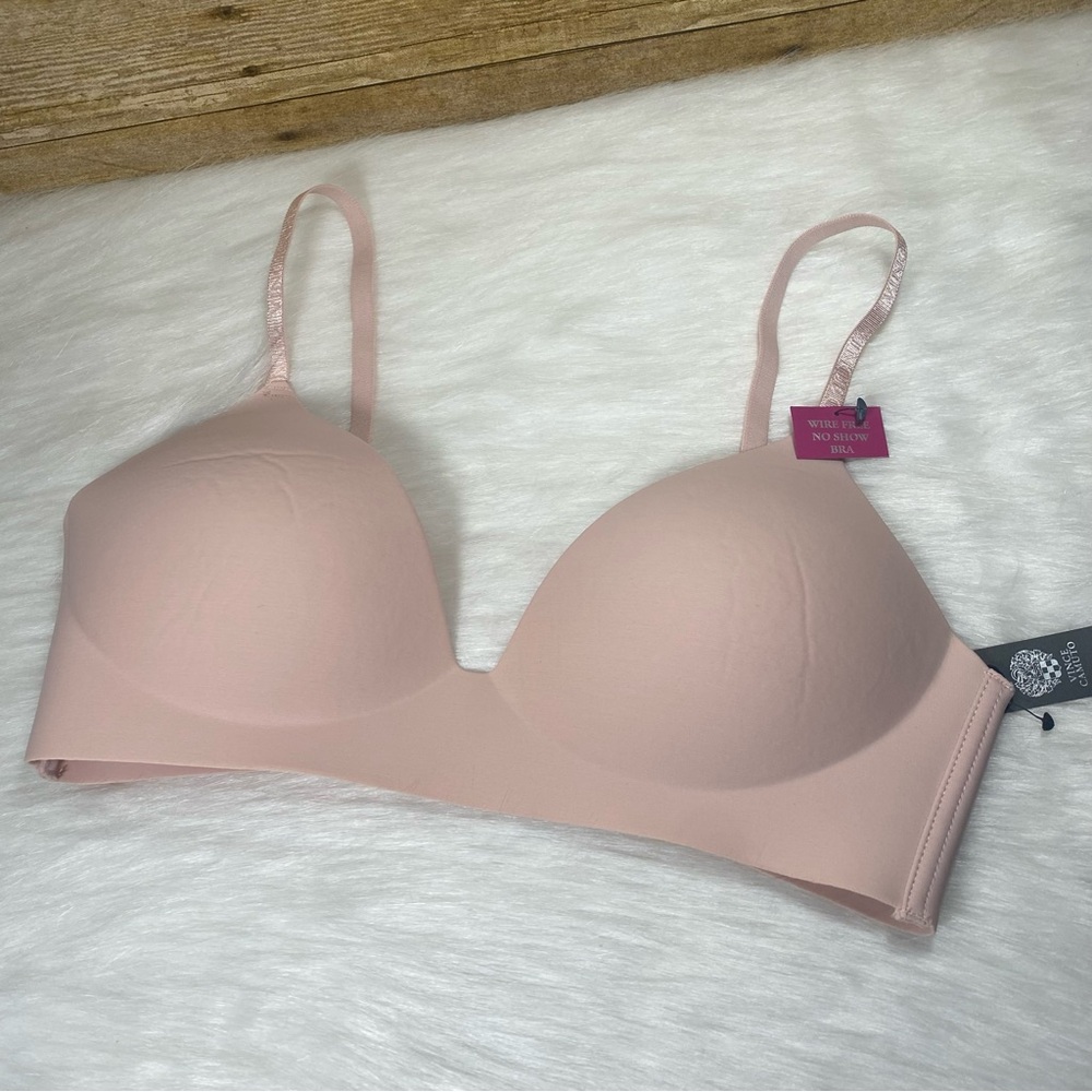 Vince Camuto No Show Wire-Free Bra 34C Pink